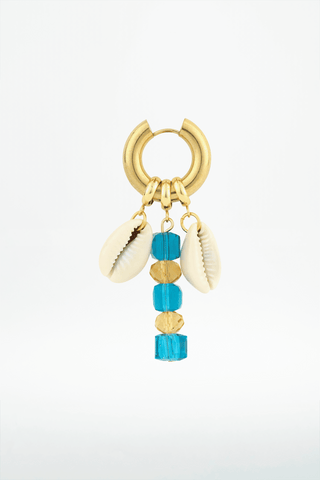 Boucle d'oreille Sable Bleu | The Shell Dealer