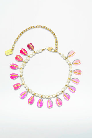 Collier coquillage rose | Collier de coquillages | The Shell Dealer