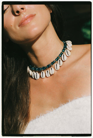 Narcoshell shell necklace Ocean blue