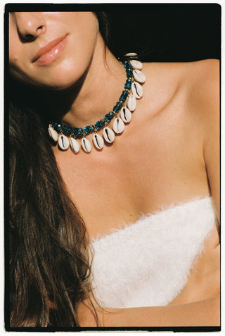 Narcoshell shell necklace Ocean blue