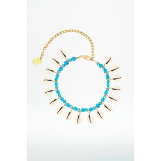 Collier coquillage Narcoshell Bleu océan - The Shell Dealer