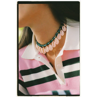 Collier coquillages Narcoshell Emeraude/Rose - The Shell Dealer