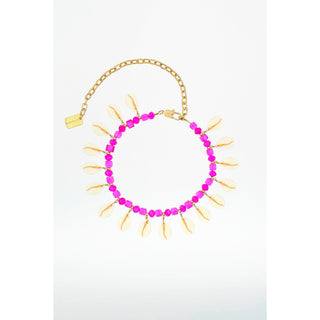 Collier coquillages Narcoshell Fuchsia - The Shell Dealer